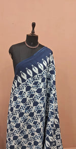 White Pure Mulmul Cotton Saree 1