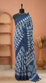 White Pure Mulmul Cotton Saree