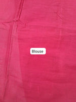 Dark Beige Mulmul Cotton Saree blouse