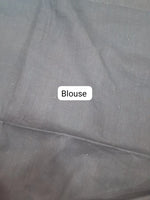 Caribbean blue Pure Mulmul Cotton Saree blouse