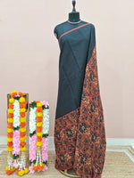 Black Mulmul Cotton Saree