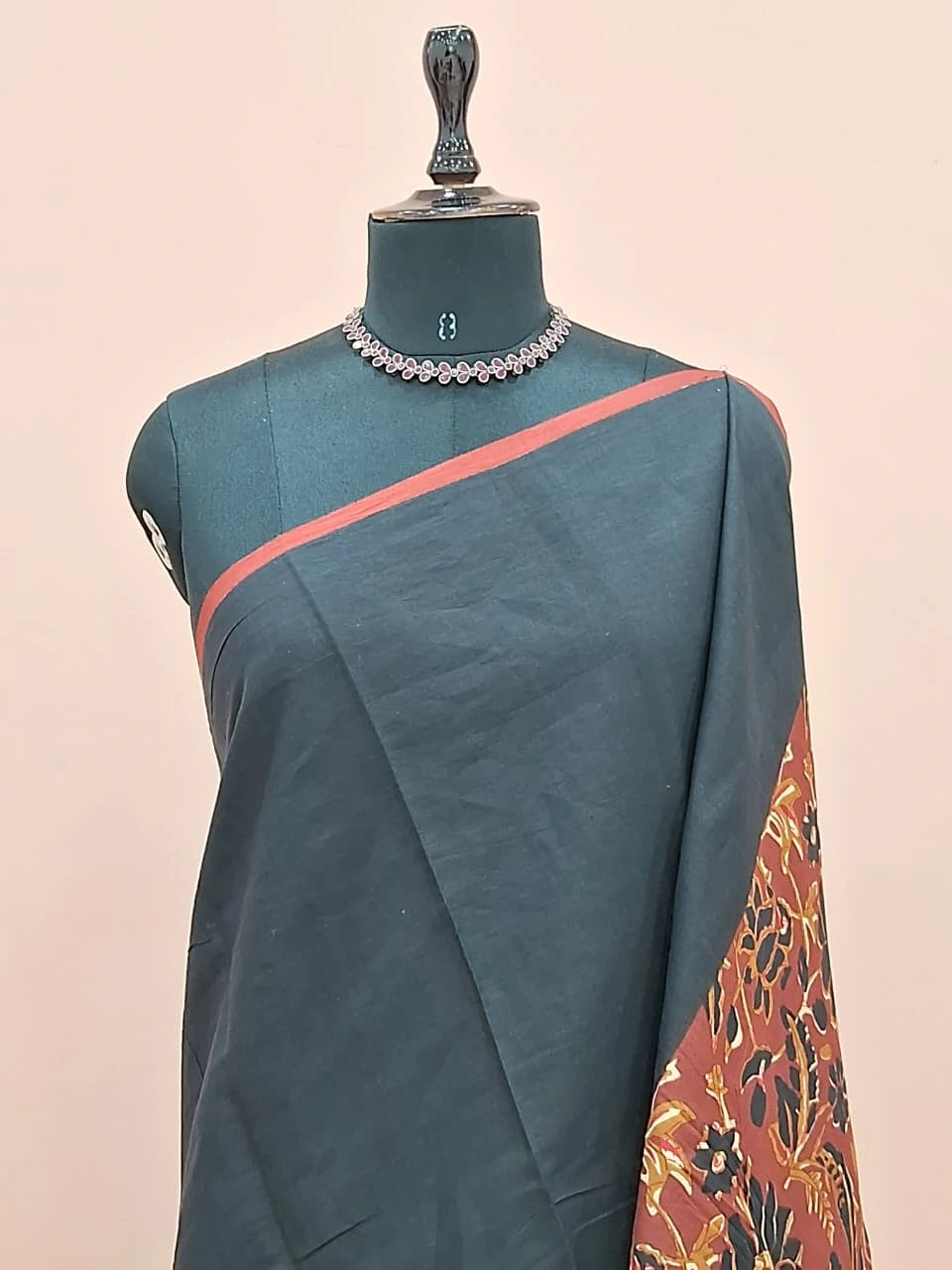 Black Mulmul Cotton Saree 1