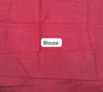 Red Mulmul Cotton Saree Blouse