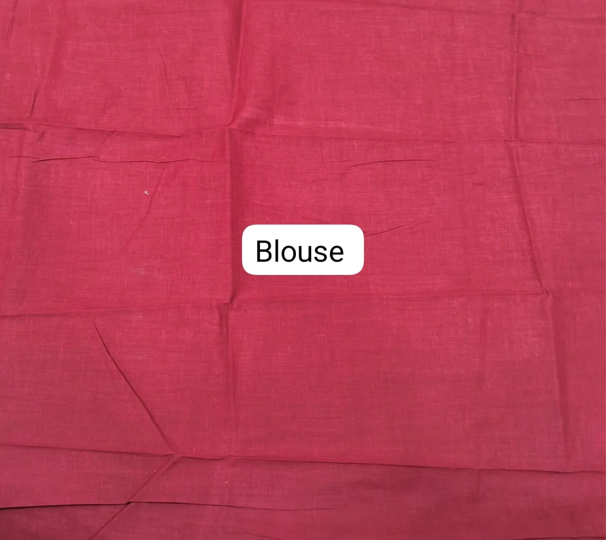 Red Mulmul Cotton Saree Blouse