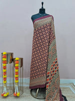 Maroon Mulmul Cotton Saree 
