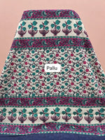 Light Pista Green Mulmul Cotton Saree pallu