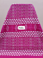 Pink Mulmul Cotton Saree pallu