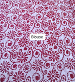 Pink Mulmul Cotton Saree blouse