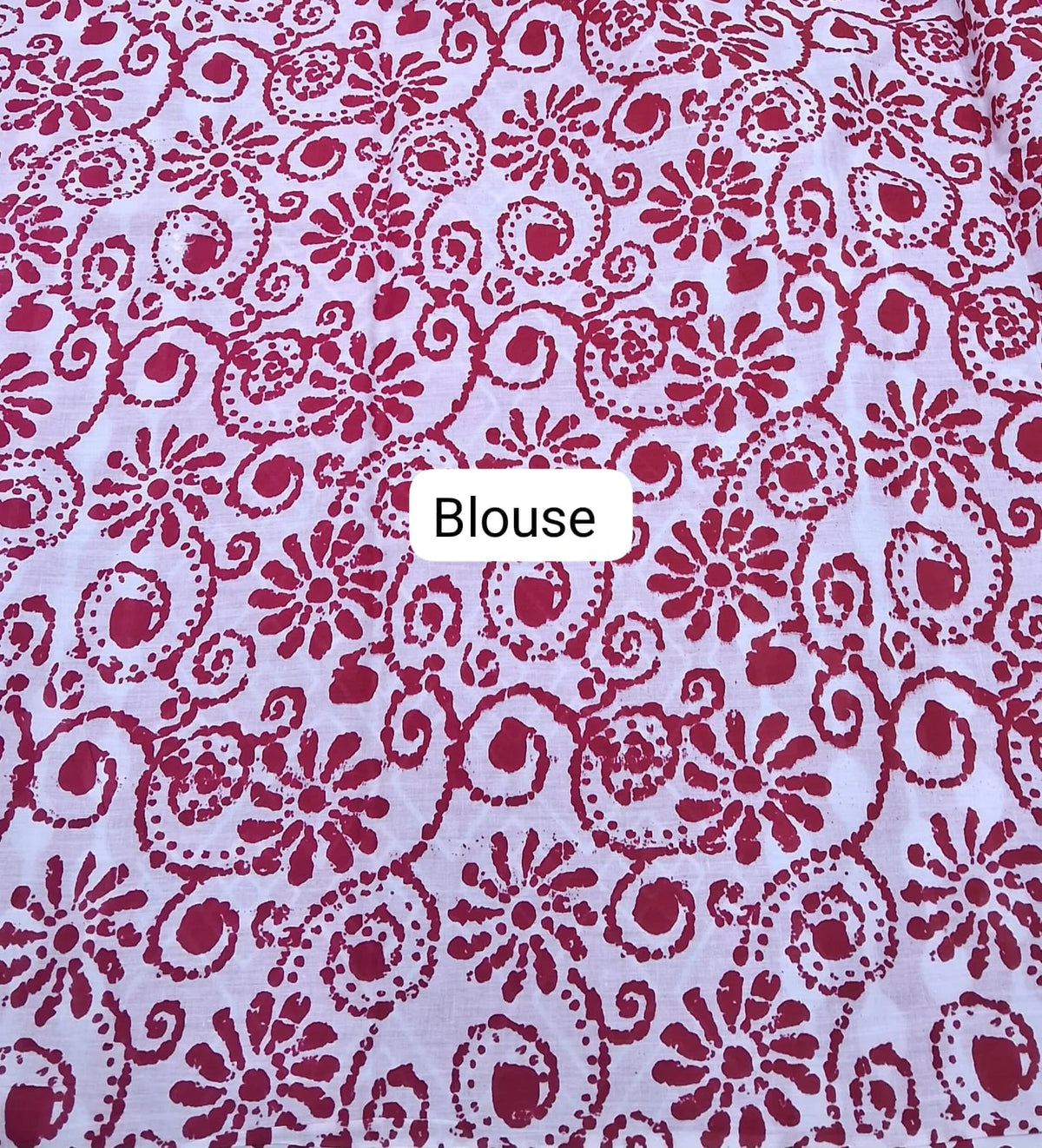 Pink Mulmul Cotton Saree blouse