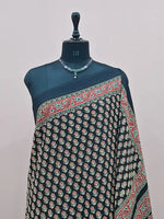 Black Pure Mulmul Cotton Saree 1