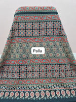 Black Pure Mulmul Cotton Saree pallu