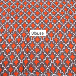 Orange Mulmul Cotton Saree blouse