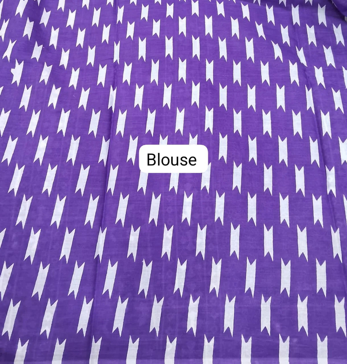 Light Purple Mulmul Cotton Saree blouse
