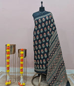Black Mul Cotton Saree 