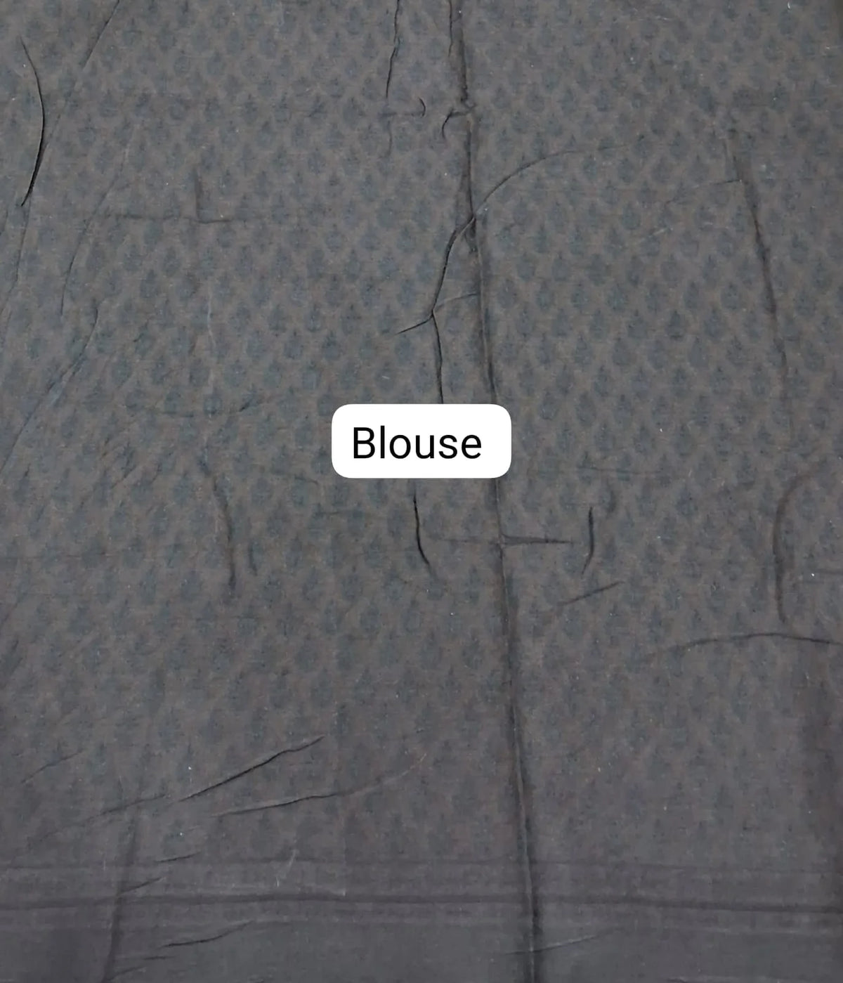 Black Mul Cotton Saree blouse