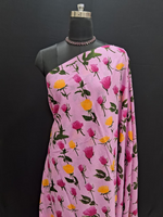 Pink Colour Mul Mul Cotton saree 1