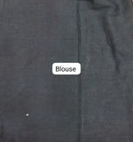 Teal Blue Mulmul Cotton Saree blouse