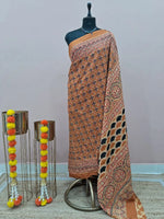 Dark Mustard Yellow Mul Cotton Saree 
