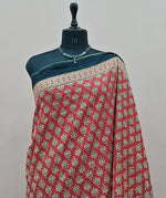 Tomato Red Mul Cotton Saree 1