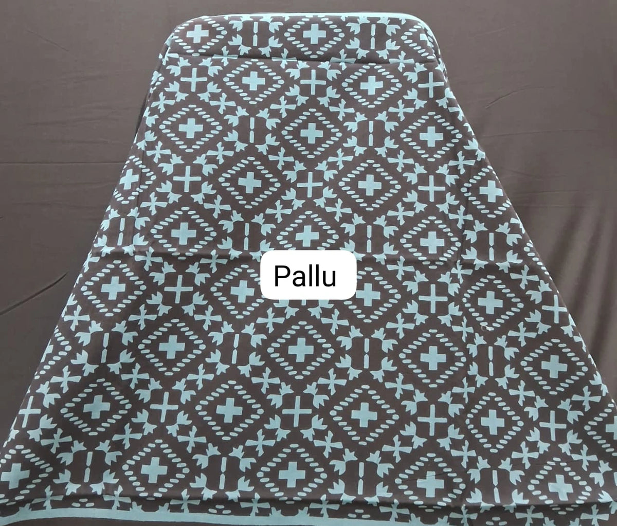 Black mulmul cotton saree Pallu