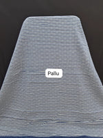 Blue Mulmul cotton saree Pallu