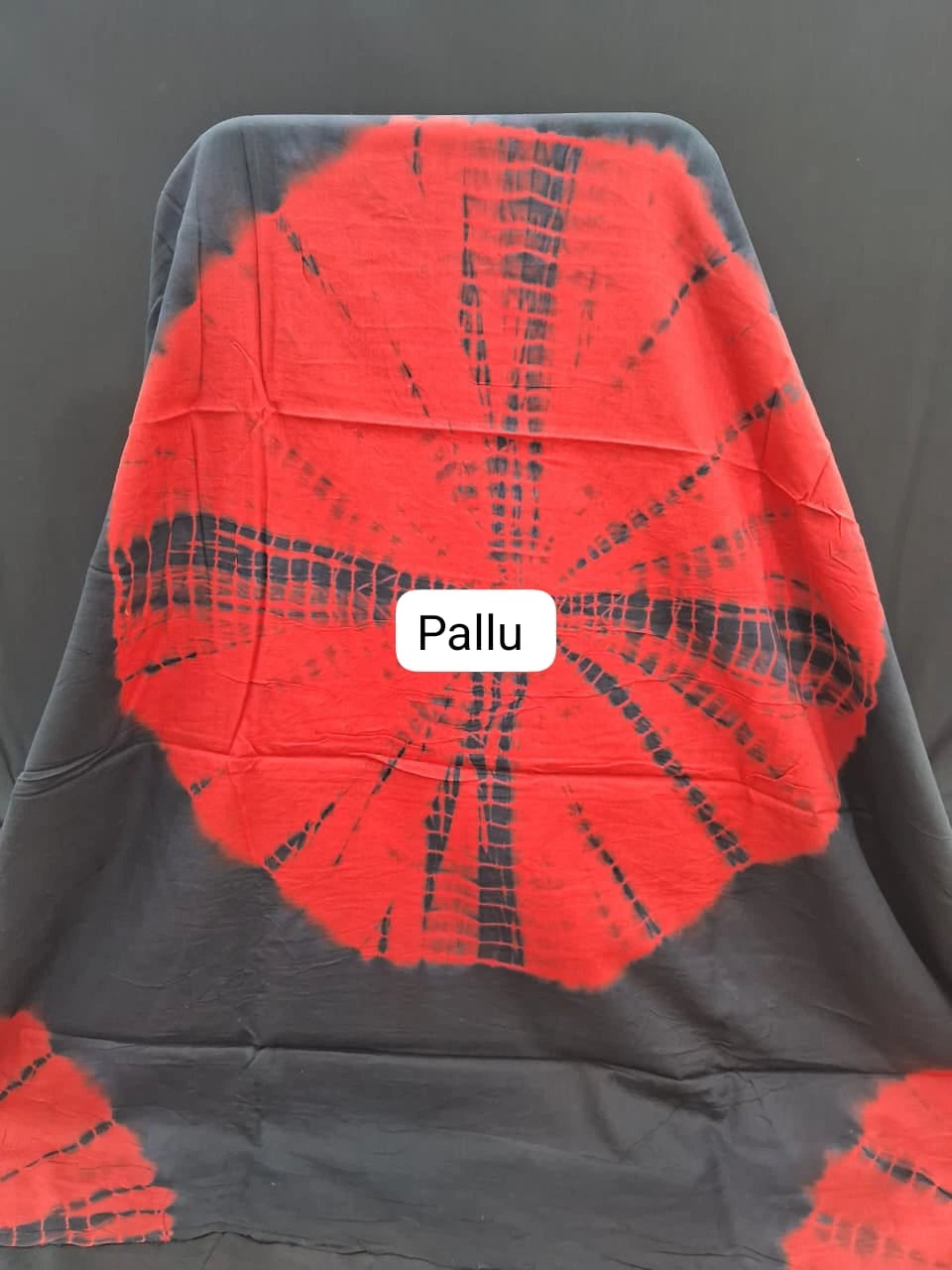 Black Mulmul cotton saree Pallu