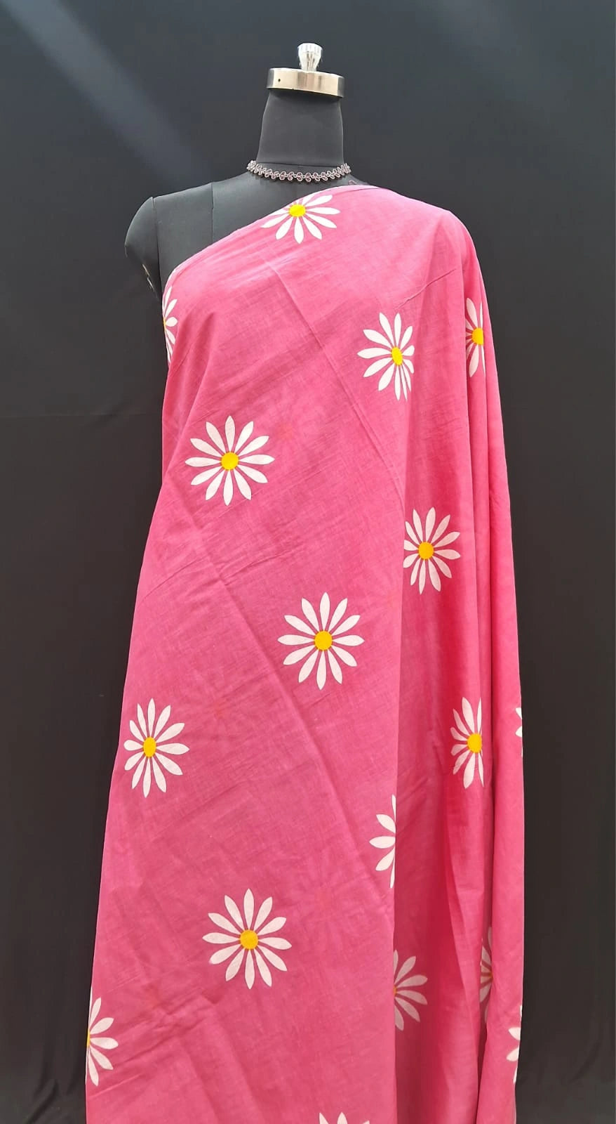 Sweet pink Mulmul cotton saree