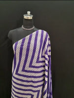 Purple Mulmul cotton saree 1