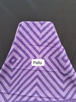 Purple Mulmul cotton saree Pallu
