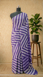 Purple Mulmul cotton sarees