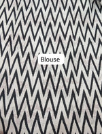 Black and White Mulmul Cotton Saree Blouse
