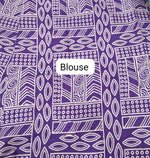 Purple Mulmul Cotton Saree blouse