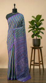 Purple Mulmul Cotton Saree 