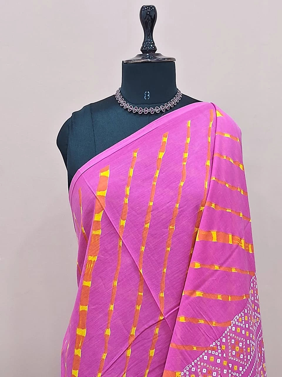 Baby Pink Mulmul Cotton Saree 1