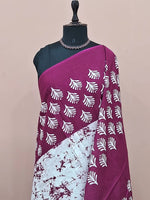 White Mulmul Cotton Saree 1