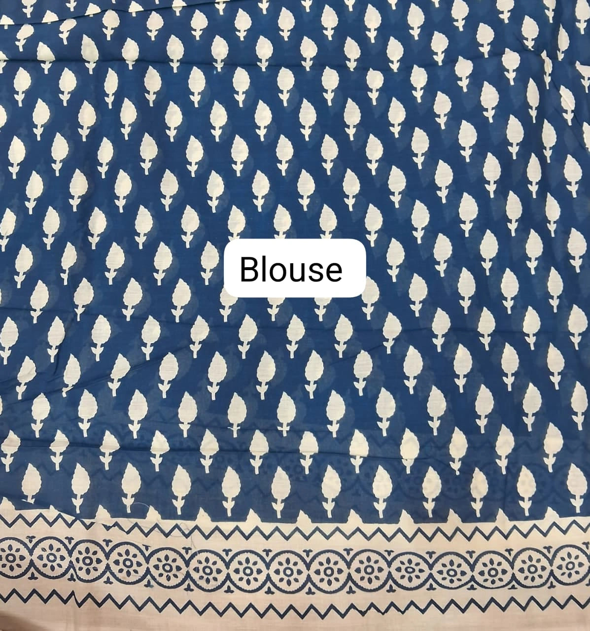 Cream Mulmul Cotton Saree Blouse