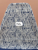 Navy Blue Mulmul Cotton Saree Pallu