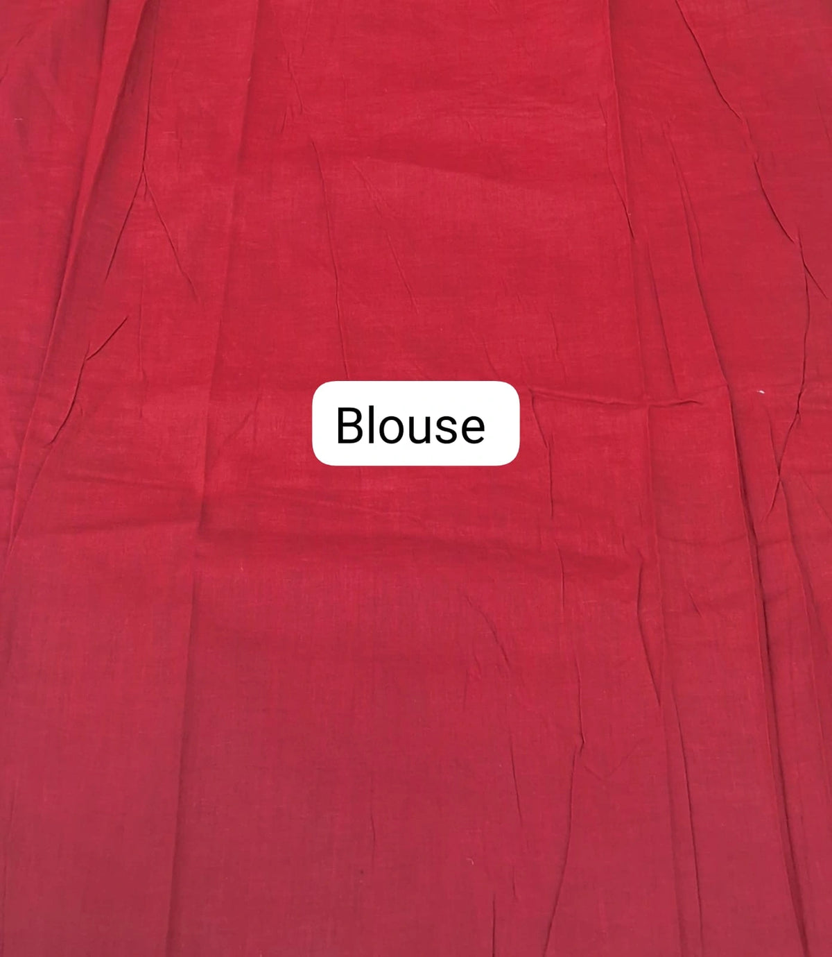 Brick Red Mulmul Cotton Saree  Blouse
