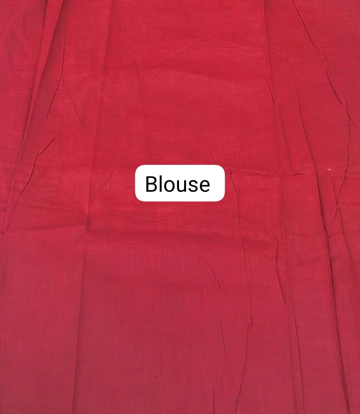 Brick Red Mulmul Cotton Saree  Blouse