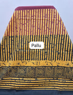 Mustard Yellow Mulmul Cotton Saree Pallu