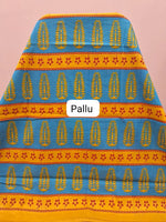 Yellow plain Mulmul Cotton Saree Blouse