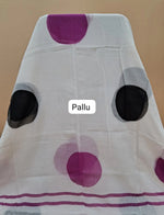 White Mulmul Cotton Saree Pallu