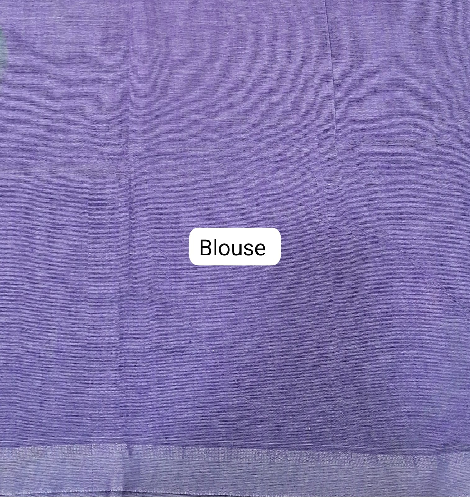 Lavender Mulmul Cotton Saree blouse