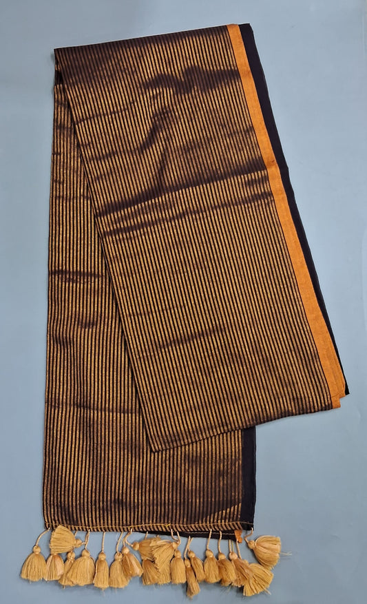 Black Mulmul Cotton Saree