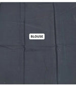 Greyish-Blue Mulmul Cotton Saree blouse