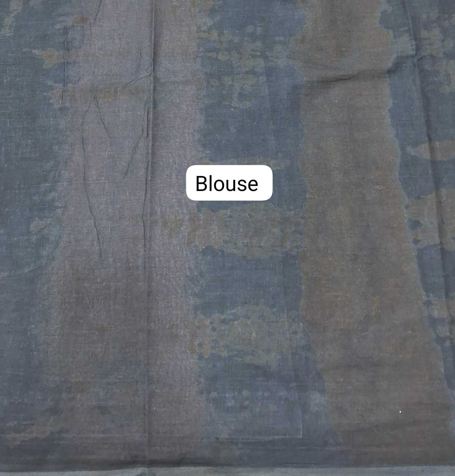 Mango yellow Mulmul Cotton Saree blouse