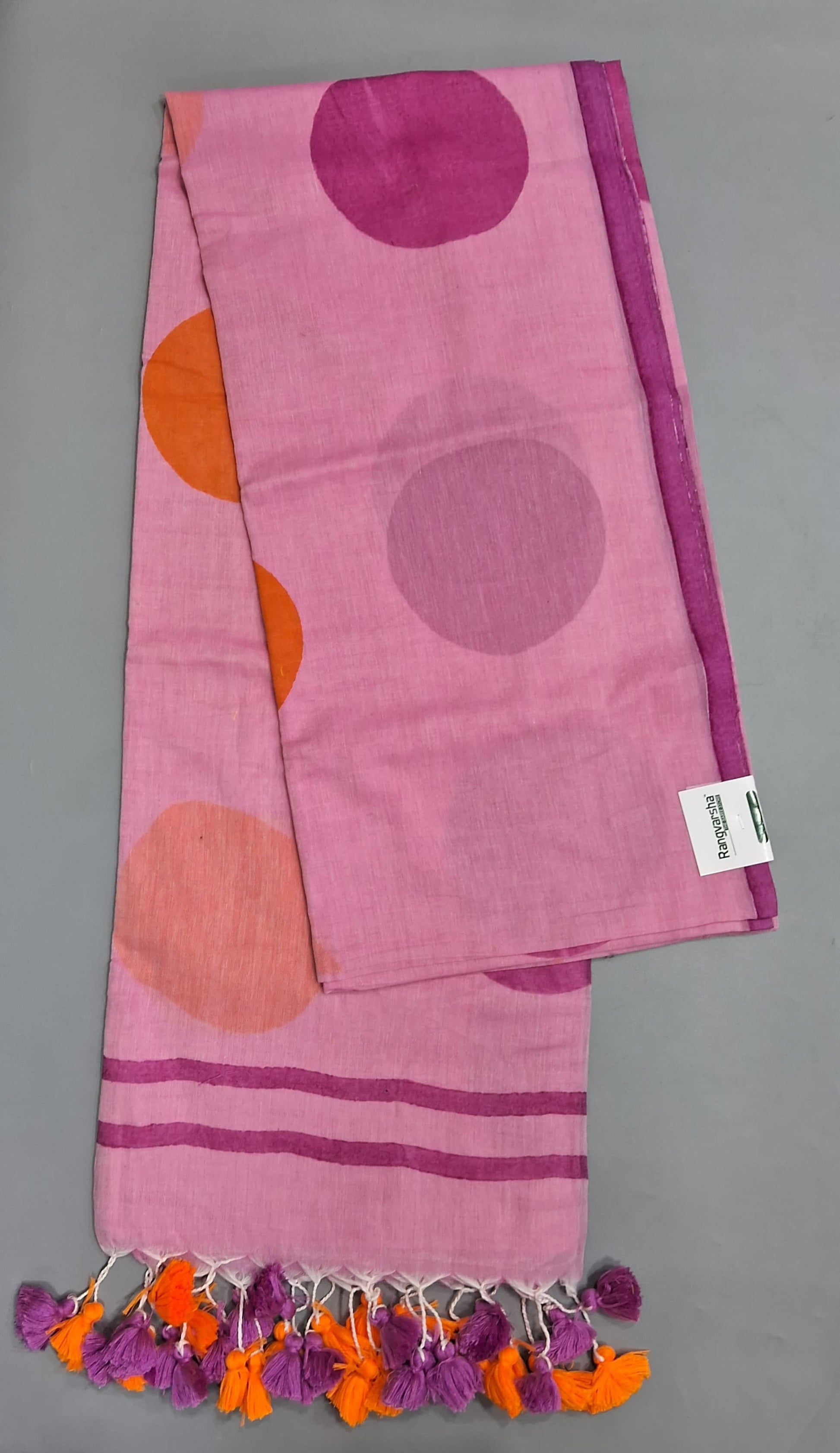 Light Pink Mulmul Cotton Saree