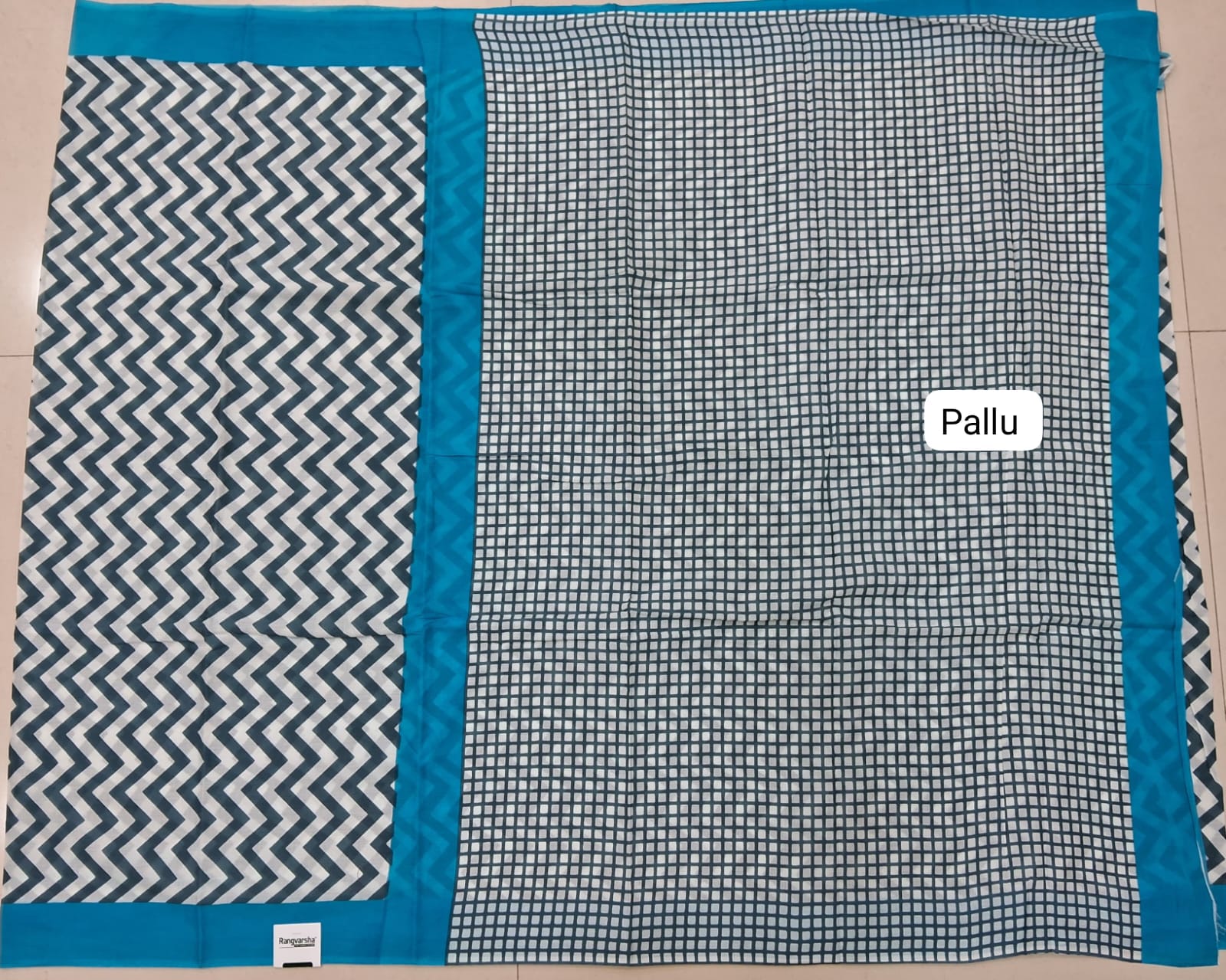 White Mulmul Cotton Saree Pallu