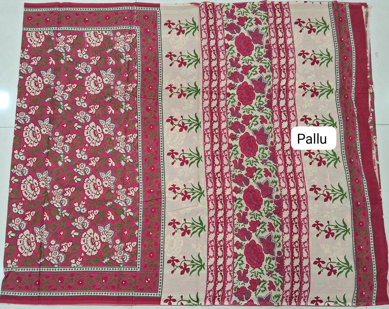 Sorbet Pink Mulmul Cotton Saree Pallu