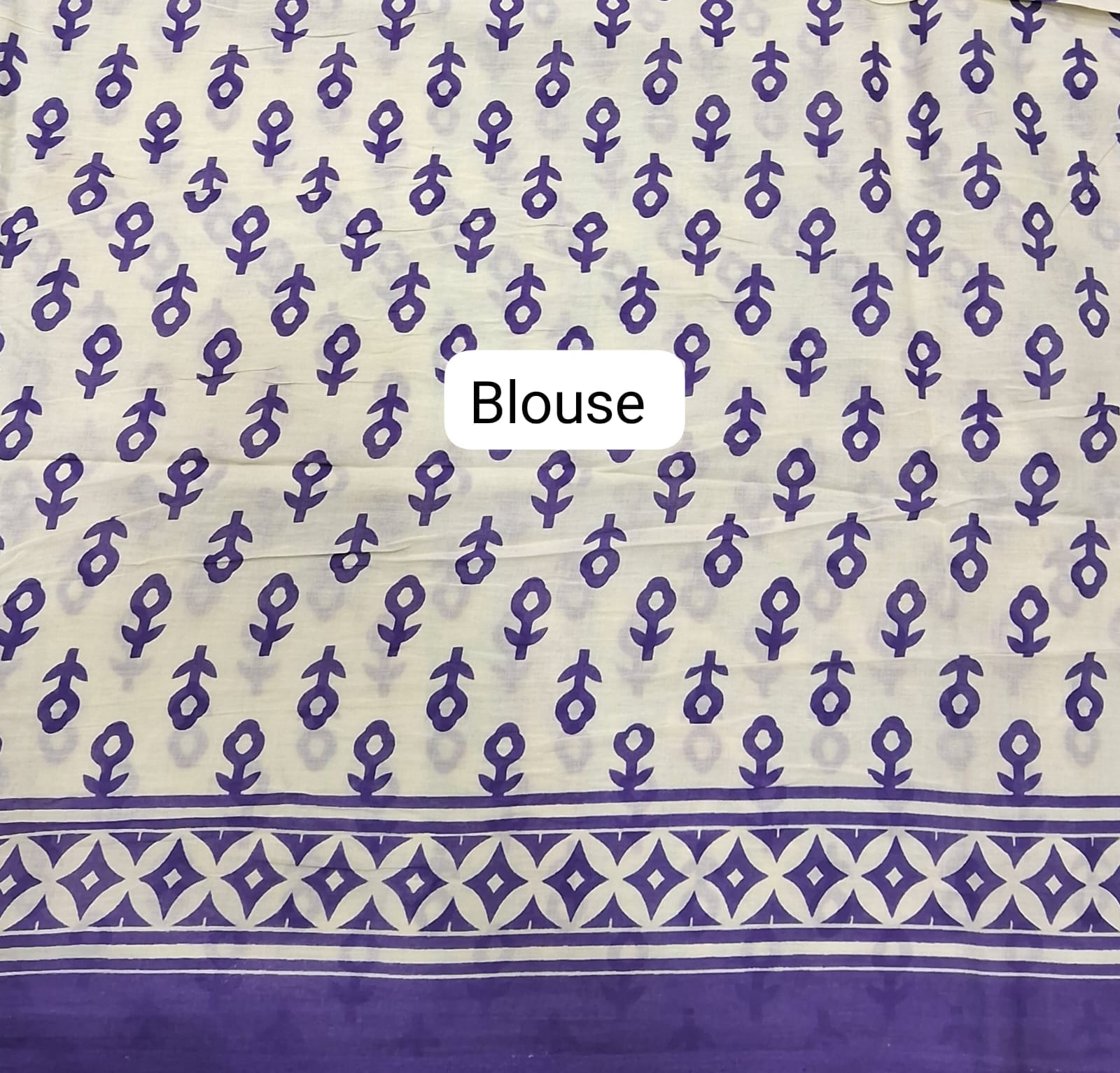 White Mulmul Cotton Saree Blouse